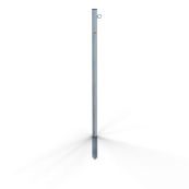 Barrier posts | Steel tube  42 x 2.5 mm | stationary | drive-in | hot-dip galvanized | with 1 eyelet